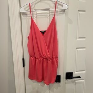 Express Pink Peplum Style Tank Size Medium